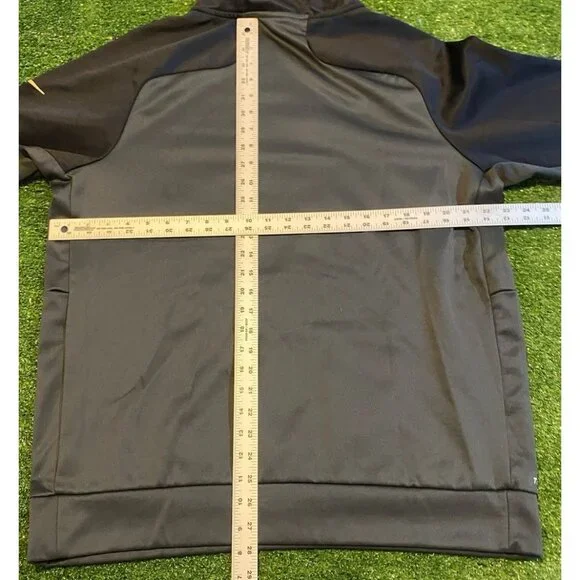 Altanta Falcons hoodie mens large black gray nike therma fit sweatshirt HFL 38 - Picture 12 of 13